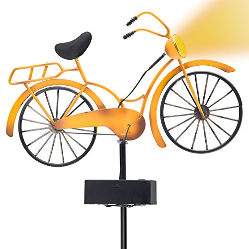 Outdoor Solar Garden Stake Lights - Vintage Bicycle Garden Decor Landscape Lighting - Low Voltage Solar Powered LED Stakes for Unique Landscaping Accent Ideas for Yard Lawn Backyard Walkway Pathway