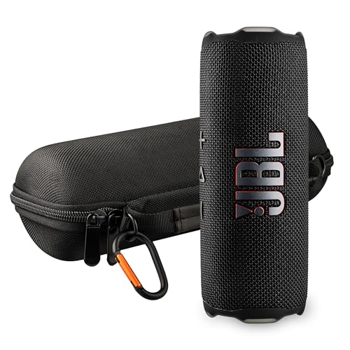 JBL FLIP 7 (Black) Waterproof Portable Speaker Bundle with X-Halo Hardcase (Black)
