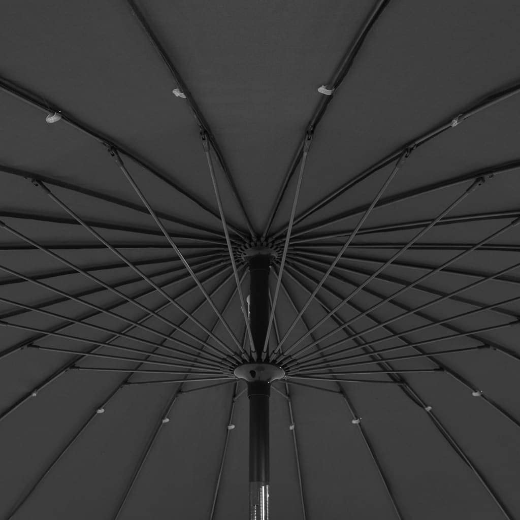 Homgoday Sombrilla de jardín con Palo de Aluminio Gris Antracita 270 cm Sombrilla de Jardín,Protección UV Sombrilla Jardín Grande Orientable Jardín Parasol Balcón