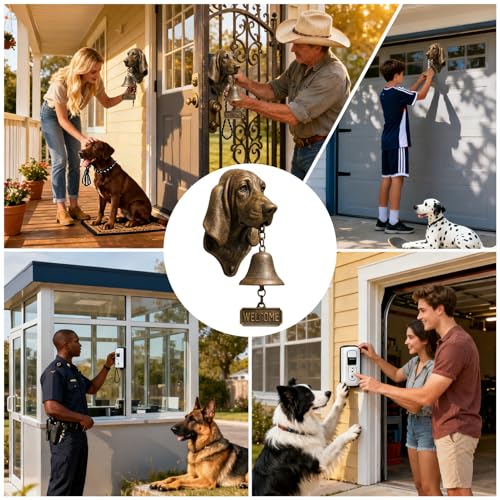 Sonnette de porte en forme de chien pour eviter les pannes de batterie - 5