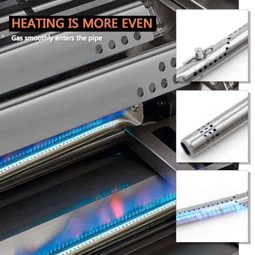 Hongso Grill Replacement Parts for Char Broil Performance 475 4 Burner 463342119 463347017 463342118 463275517 463673017 463376017 463361017, Heat Plates, Burners, Crossover Tubes Included