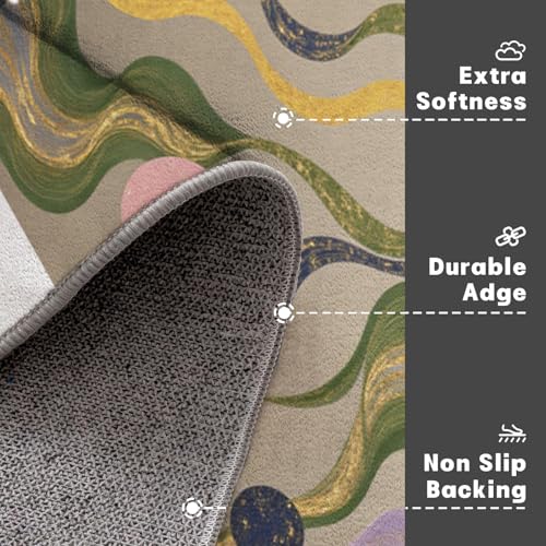 Tapis rond ne perd pas ses poils lavable antidérapant 100cm - 6