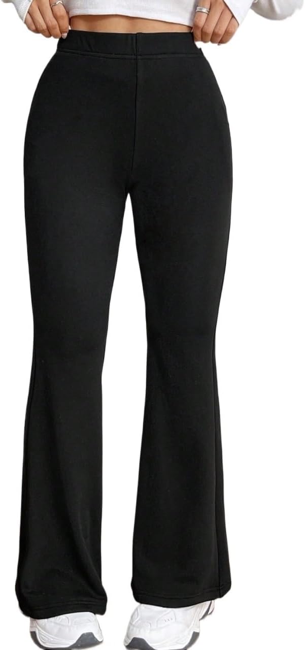 pants for women trendy Skiny Thermal Lined High Waist Leg Warm Black Pants
