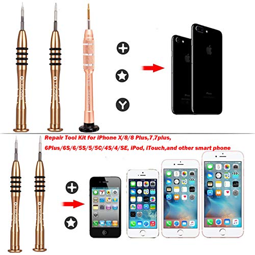 Esdabem Repair Tool Kit for iPhone 7 - Magnetic Premium Solid Screwdriver Set for Apple iPhone 7, iPhone 7Plus, iPhone 6Plus, iPhone 6S /6/5S/5/5C/4S/4/SE, iPod, iTouch