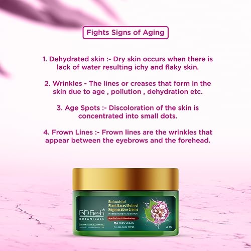 Image of Biofresh Botanicals Bakuchiol Plant-Based Retinol Re-Generative Vegan Cream with Boost Collagen Prevent Fine Lines & Wrinkles and Deeply Hydrate Moisturizing Cream