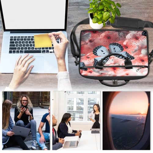 Funda para portátil floral con asas 15 pulgadas miniatura 6