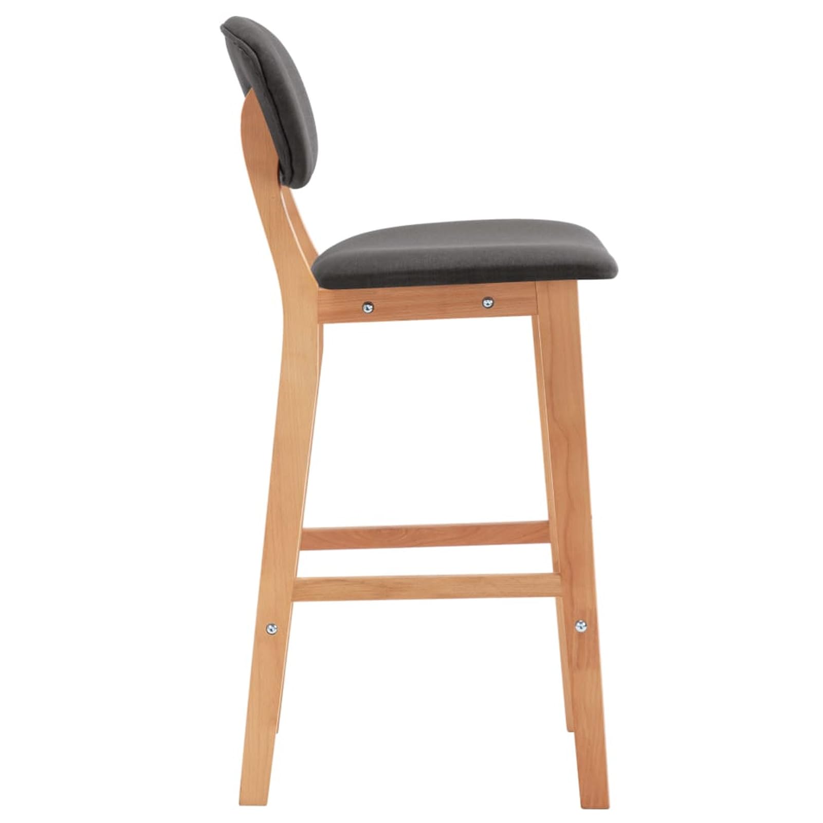 Homgoday Taburetes de bar, 2 unidades, gris oscuro, de tela, silla de oficina, silla de oficina, bar, silla de escritorio para salón o dormitorio
