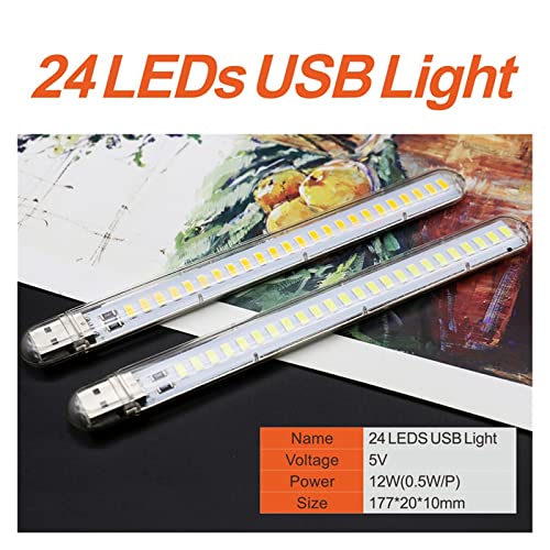 Mini veilleuse USB 8 LED blanche pour lire au lit sur ordinateur