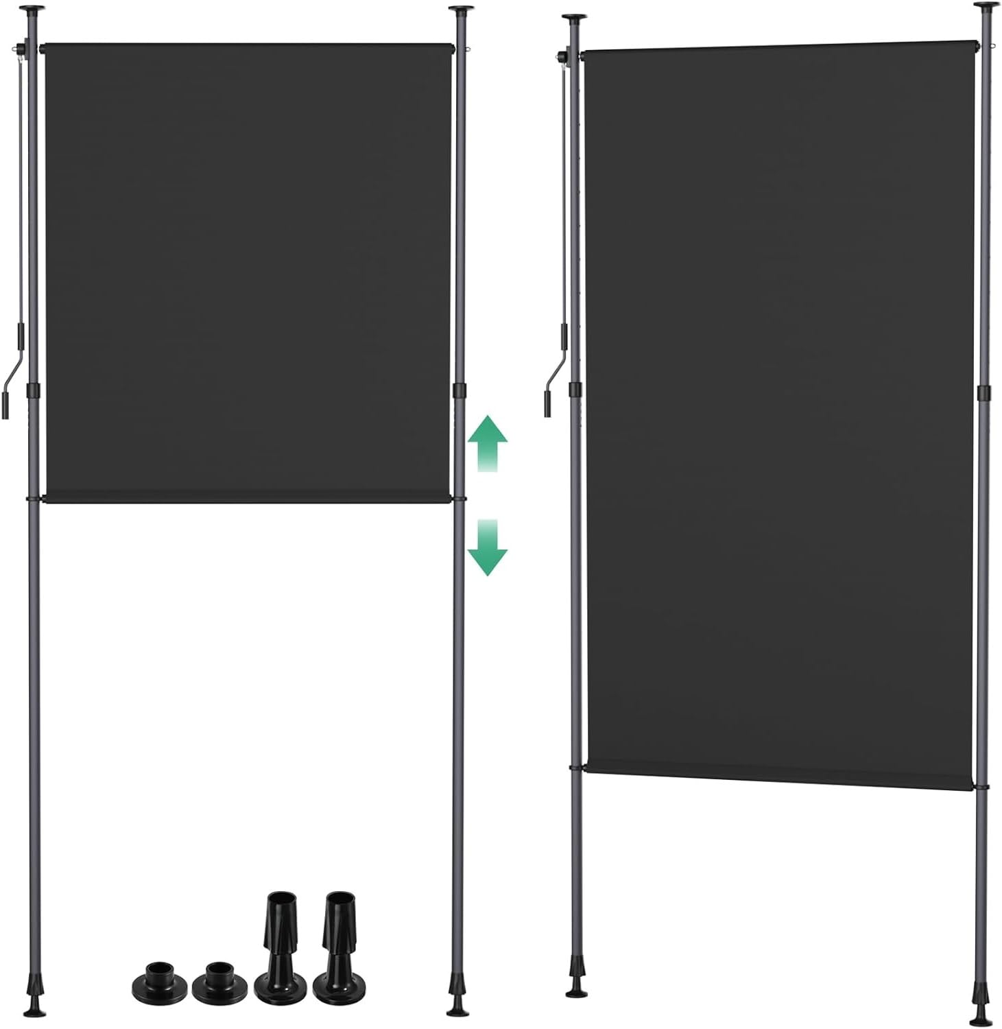LIFERUN 200x310cm Markiza pionowa Balkonowa Zewnętrzna bez wiercenia, Markiza pionowa, Markiza balkonowa, ogrodowa, tarasowa, Zewnętrzna roleta Klemmmarkise Ochrona przed wiatrem i słońcem, odporna na