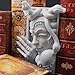 Medusa 3D Printed Decorative Bookend Lightweight Durable Book Shelf Accessories for Friends Stylish Bookend Ideal Home Decor Essential for Book Lovers (Grey Medusa)