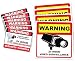 Video Surveillance Camera Sticker Sign - 10 Pack Decal - Home Business Alarm System Stickers - (4)5½" x 5½" & (6)3" x 4" - Adhesive Under 24 Hours Security Warning Signs - Robbery & Theft Prevention