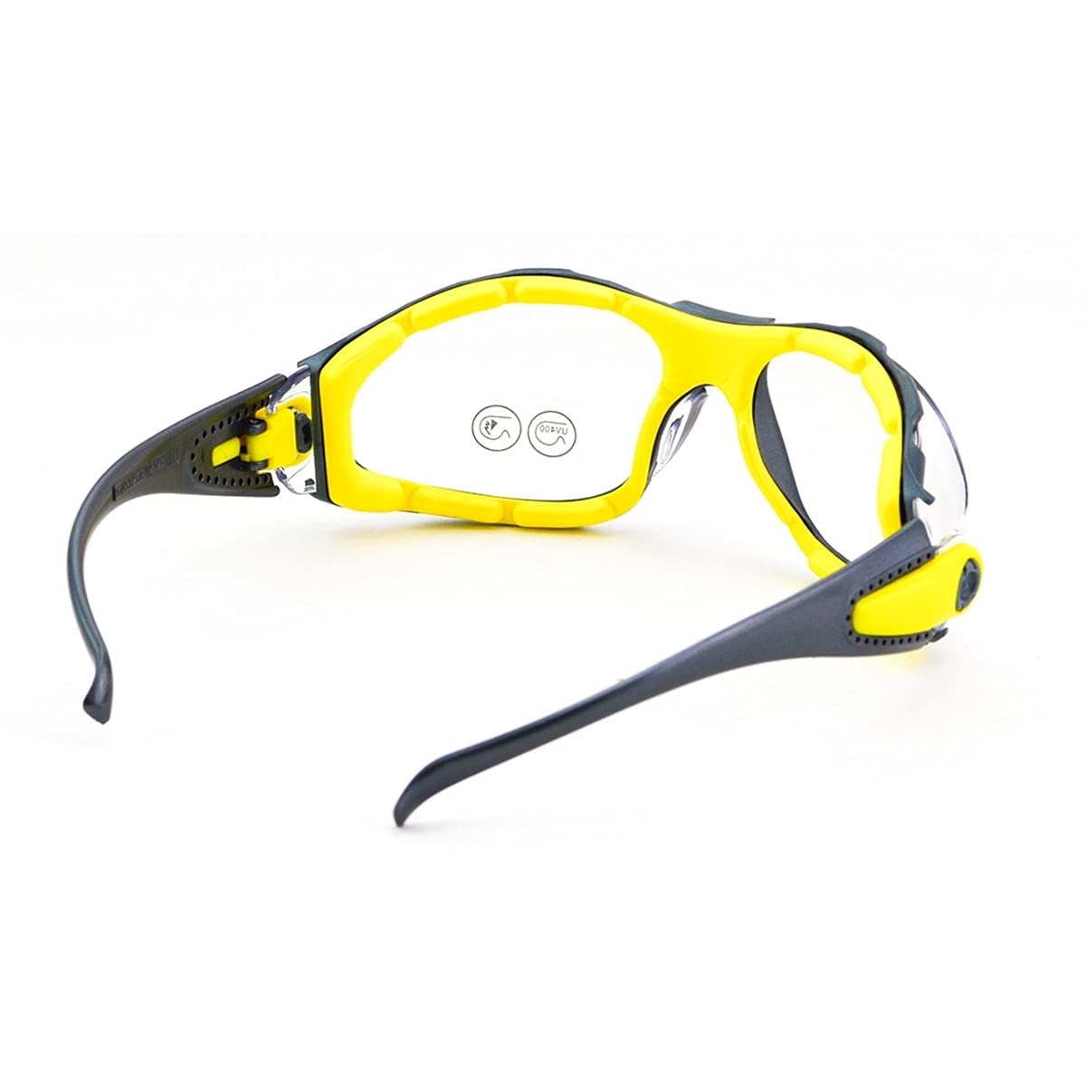 Deltaplus BRAV2JA Sicherheitsbrille – Polykarbonat, Gelb, Mit Seitenschutz, 25 G