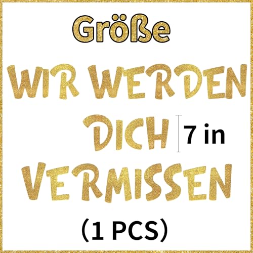 Abschied Ruhestand Party Deko Banner - 22 Stück Gold Wir Werden Dich Vermissen Banner We Will Miss You Deko Für Retirement Theme Abschiedsparty Abschluss Dekorationen Abschied Kollegin Jobwechsel