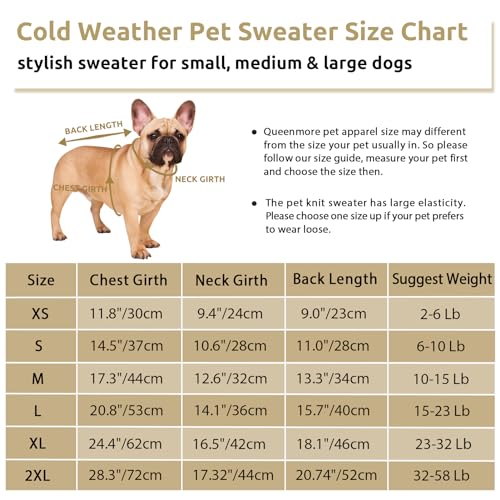 Queenmore Dog Jumper, Knitted Turtleneck Sweater for Small Dogs Cats, Clothes Outfit for Dachshund Chihuahua, Sausage Dog - Image 4