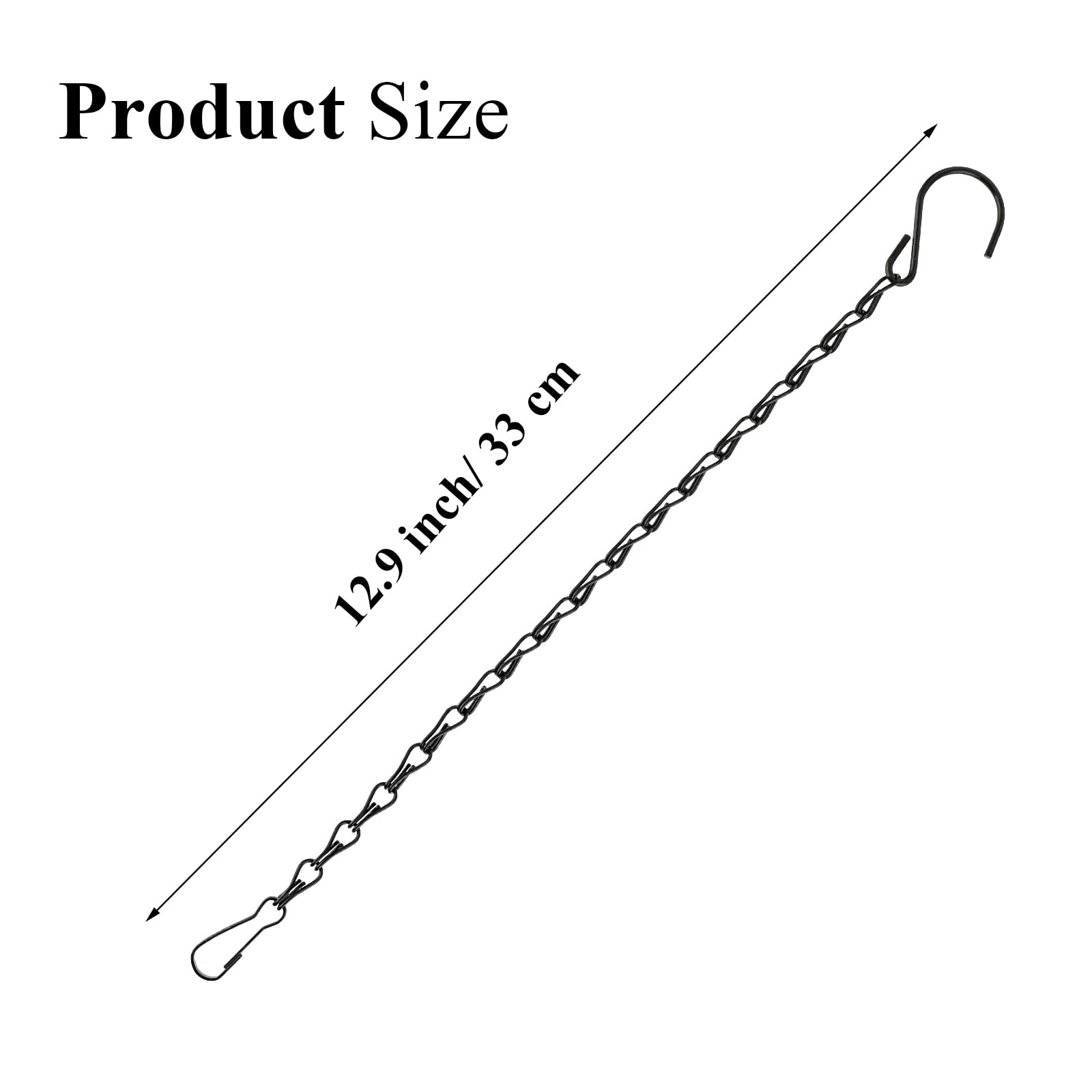 4 Hängeketten Für Pflanzen & Deko – Je 53 Cm, Bis 11 Kg Tragend, Schwarz