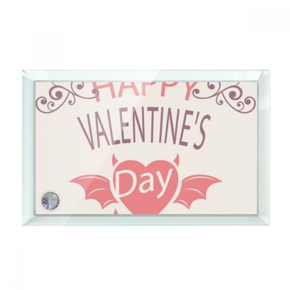 Cristal art peinture verre oeuvre d'art bureau Saint Valentin