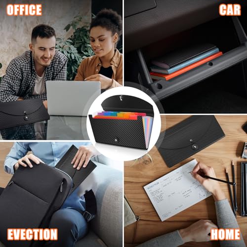 Receipt Organizer Cesil 13 Pockets Receipt Holder Small Accordion File Organizer Expanding File Folder Large Capacity Cards Ticket File Check Cards Bill Business Coupons Storage Ca image 1