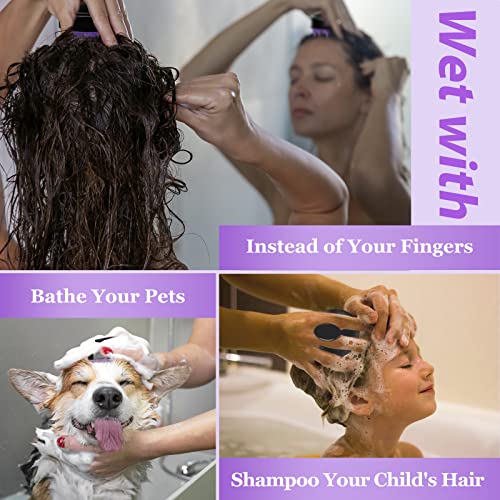 Cozycom Scalp Scrubber Massager Upgraded Hair Shampoo Brush With 2 Different Lengths Of Silicone Bristles, Wet Dry Hair Scalp Brush For Stress Relax Remove Dandruff Head Blood Circulation #TOP3