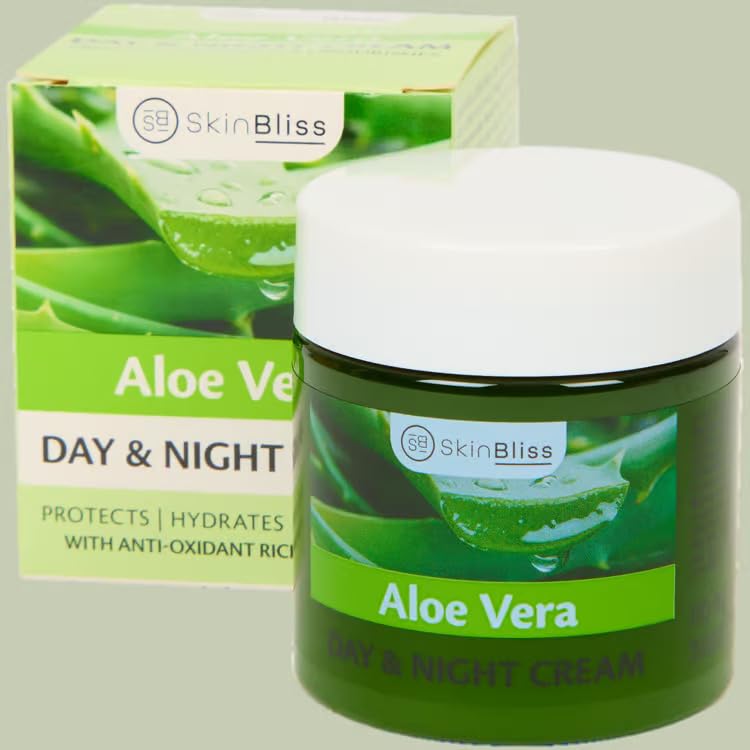Skin Bliss Aloe Vera Day and Night Cream, 110ml, 2 in 1 Cream, Beauty &  Wellness, All Skin Type, Soothing - Moisturizing - Refreshing - Cooling  Vitamin Enriched : Amazon.com.be: Beauty