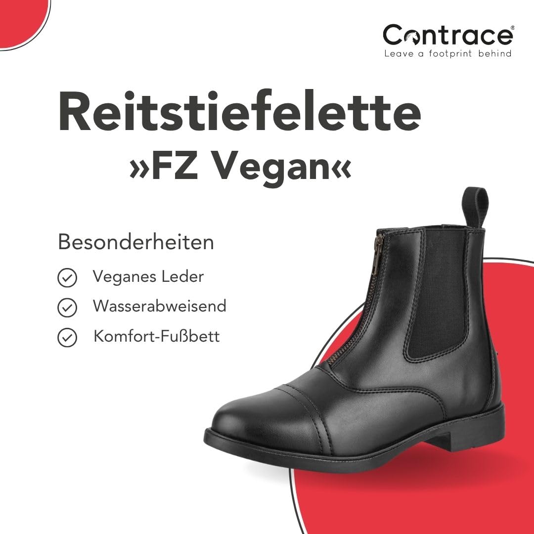 Stiefelette »Frontzip Vegan« - Chelsea Boot - Reit-Schlupf-Schuh - Zipper vorne - Komforteinlegsohle - Gummisohle - Micro Lining - Hautverträglich - Atmungsaktiv