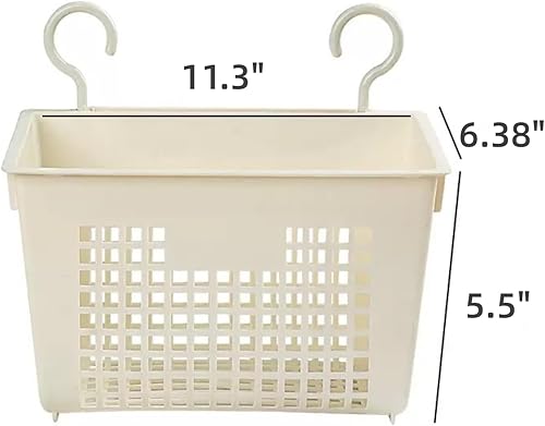 Miniatura 2 de 3 cestas de almacenamiento de plástico para colgar, cesta de plástico para organizar, baño, cocina, dormitorio, cesta de almacenamiento pequeña de