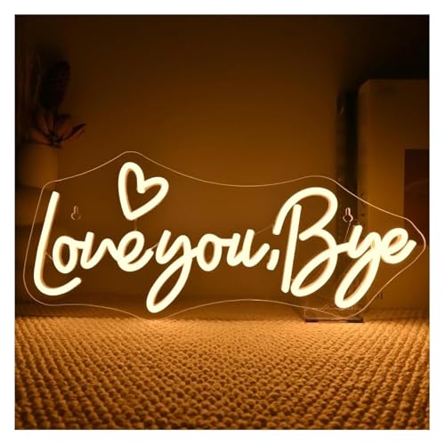 Néon de mariage Love You Bye illuminez un mur vide avec cette lampe 42x18