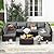 HOMREST Outdoor Replacement Cushions for Patio Furniture,Water-Repellent Sofa Cushions for 6-Seat Rattan Wicker Sectional Patio Conversation Sets,14-Piece Cushions Set for Outdoor Couch?Gray?
