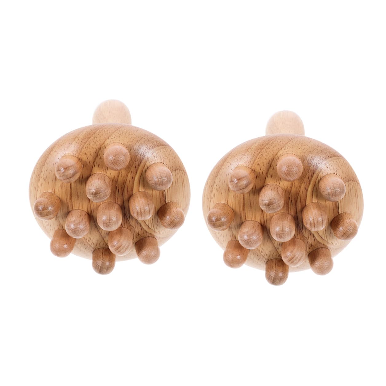 TOYANDONA Cepillo de Masaje para Cuero Cabelludo de Madera Beige, Resistente a Deformaciones y Roturas, 2 Piezas, Adecuado para Estimular y Relajar el Cabello