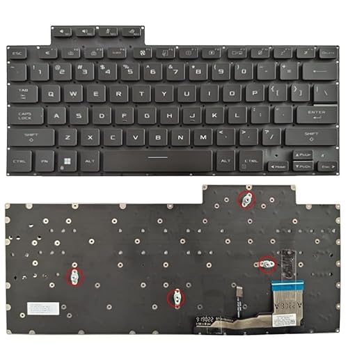 、ROG、Zephyrus G16 M16、GU604、GU604V、GU604VI、GU604VY、GU604VZ、2023 GV604、GU60V、GU60Z用USノートパソコンキーボードRGBバックライト(US Black)