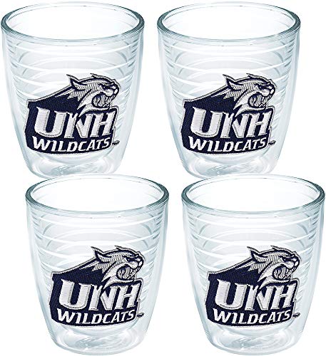 Tervis UNH Wildcats Tumbler with Emblem 4 Pack 12oz, Clear