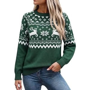 Forest Green Reindeer Fair Isle Knit