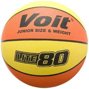 Voit Lite 80 Rubber Basketball 27.5'' Indoor/Outdoor Orange/Yellow