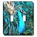 3dRose lsp_245532_2 Peacock Plumage Toggle Switch, Multicolor