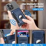 nuoku Magnetic Wallet Card Holder, Compatible with Magsafe Wallet for Airtag Holder, Magnetic Phone Wallet for iPhone 15/14/13/12 Series, Not for 13 Mini/12 Mini, Max Fits 6 Cards - Image 2
