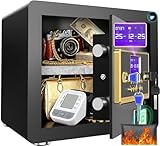 Caja de seguridad digital antirrobo con bolsa impermeable ignífuga, oficina