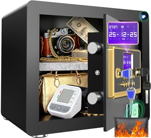 Digital Safe Box with Alarm Fireproof & Waterproof Bag