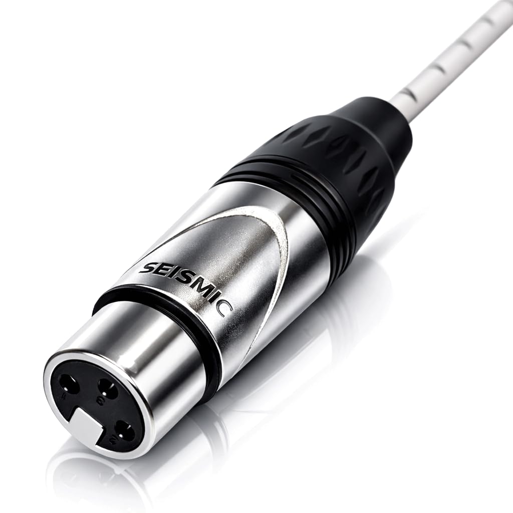 Seismic Audio SARLX-6x10 6-Channel XLR Snake Cable, 10 Foot, Shielded 22 AWG Copper, XLR Female to Male, Numbered & Color Coded