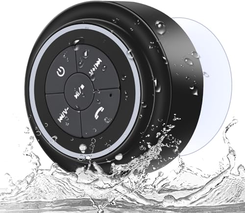NITMTYOU Shower Speaker Bluetooth Waterproof, Portable Wireless Waterproof Speaker for Pool, Floating IP67 Bathroom Speaker with Suction Cup for Camping Beach Party, Electronic Gifts, Hands-Free