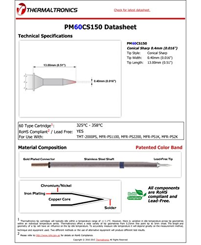 Image of Thermaltronics PM60CS150 Conical Sharp 0.4mm (0.016in)