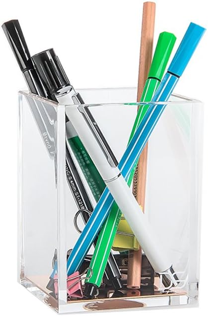 Gold Acrylic Pencil/Pen Cup Holder by DS DRAYMOND STORY (Gift Idea for Wedding)