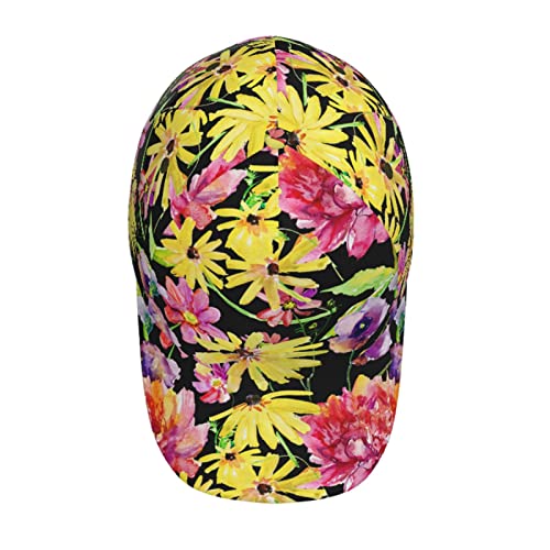 Beutiful Watercolor Flowers Baseball Cap Adjustable Dad Hats Fashionable Casual Sun Sport For Men Women Hats #TOP3