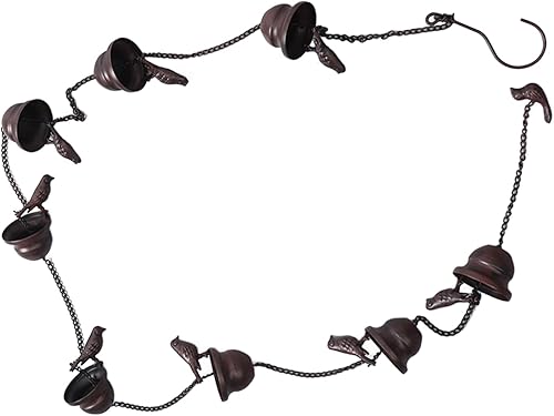 Miniatura 5 de Cadenas de lluvia para canalones, para exteriores, para pájaros, para exteriores, cadena de lluvia, decorativo, repuesto para canalones, bajantes