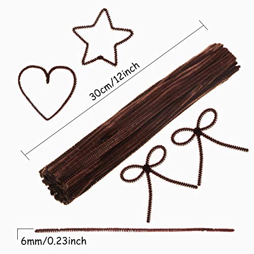 Eboot 100 Pieces Pipe Cleaners Chenille Stem For Arts And Crafts, 6 X 300 Mm (Brown) #TOP3