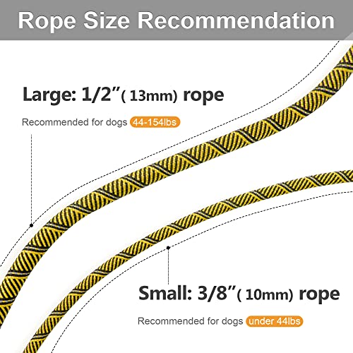 Fida Durable Slip Lead Dog Leash, 6 Ft X 3/8" Heavy Duty Dog Loop Leash, Comfortable Strong Rope Slip Leash For Small Dogs And Puppies, No Pull Pet Training Leash With Highly Reflective (3/8", Yellow) #TOP4