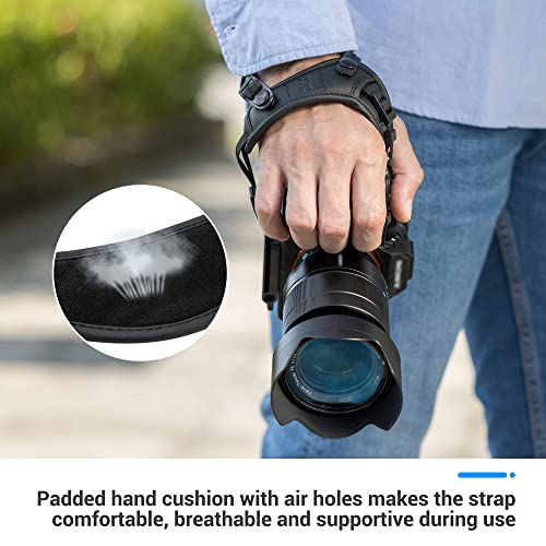 Image of JJC Deluxe Mirrorless Camera Hand Grip Strap for Canon EOS R6 R5 R10 R7 R8 | for Canon R6V M50 M6 Nikon Z8 Z9 Z7II Z6 III II Z5 Z50 Z30 Zf Zfc Fuji X-T5 X-T4 X-S20 X-T50 X-T30 X-T20 X-M5 X-E4 X-H2 X-H2S