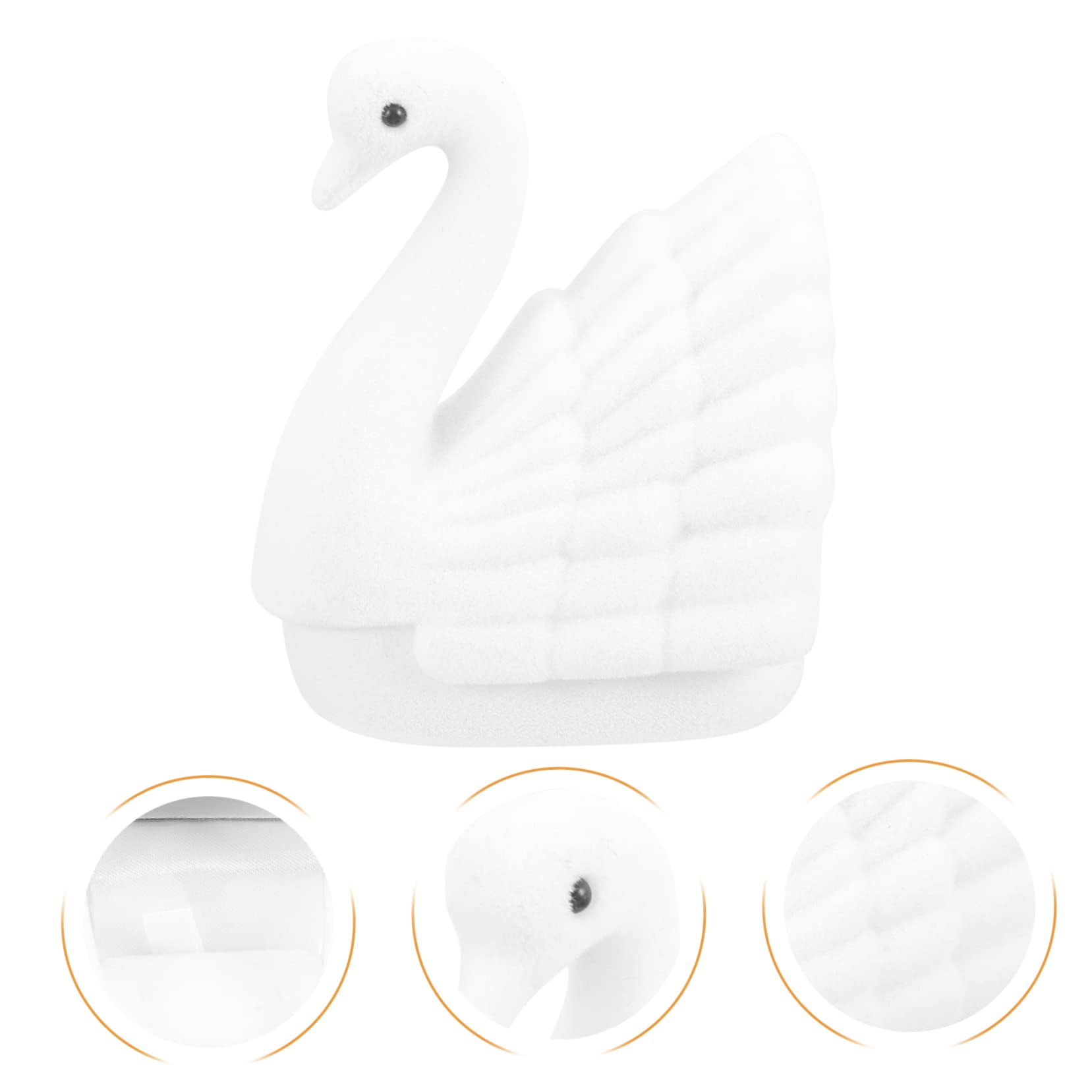 SOIMISS 4pezzi Scatola Portagioie Elegante Forma Di Cigno Per Collane Bracciali Orecchini e Anelli Cofanetto Compatto Per Gioielli Stile Cartone Facile Da Trasportare e Organizzare