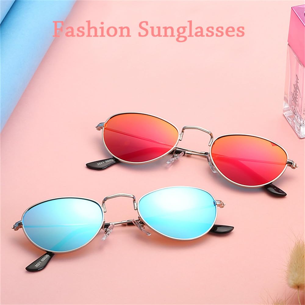 Gafas de sol ovaladas pequeñas para mujeres y hombres, gafas de sol de aleación para damas, gafas UV400