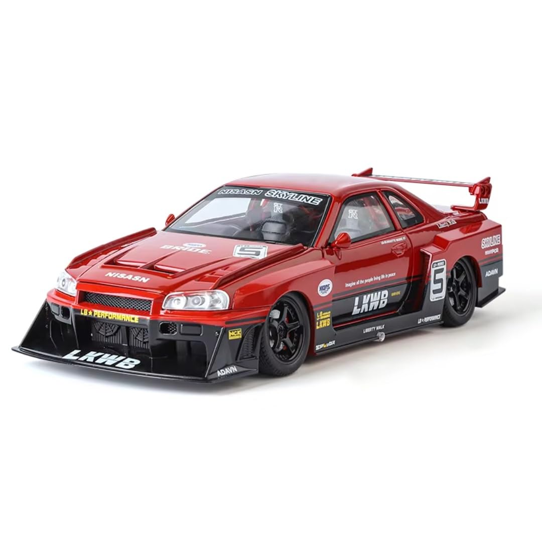 PLUSPOINT Diecast Metal Skyline LB-ER34 Super Silhouette RHD Liberty Walk-Edition Sports Car 1:24 Scale Simulation Model Alloy Toy car with Openable Doors & Light, Music Toy Vehicle for Kids, Adults (B0DGXZQ9BL) Amazon Price History, Amazon Price Tracker