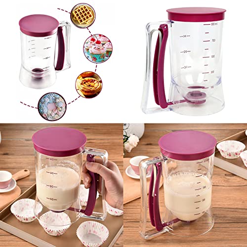 Pancake Batter Dispenser, Batter Dispenser, Pancake Dispenser, Pastry Batter Dispenser, Cupcake Batter Dispenser, Cupcake Dispenser, Waffle Batter Dispenser, Batter Dispenser With Squeeze Handle #TOP4