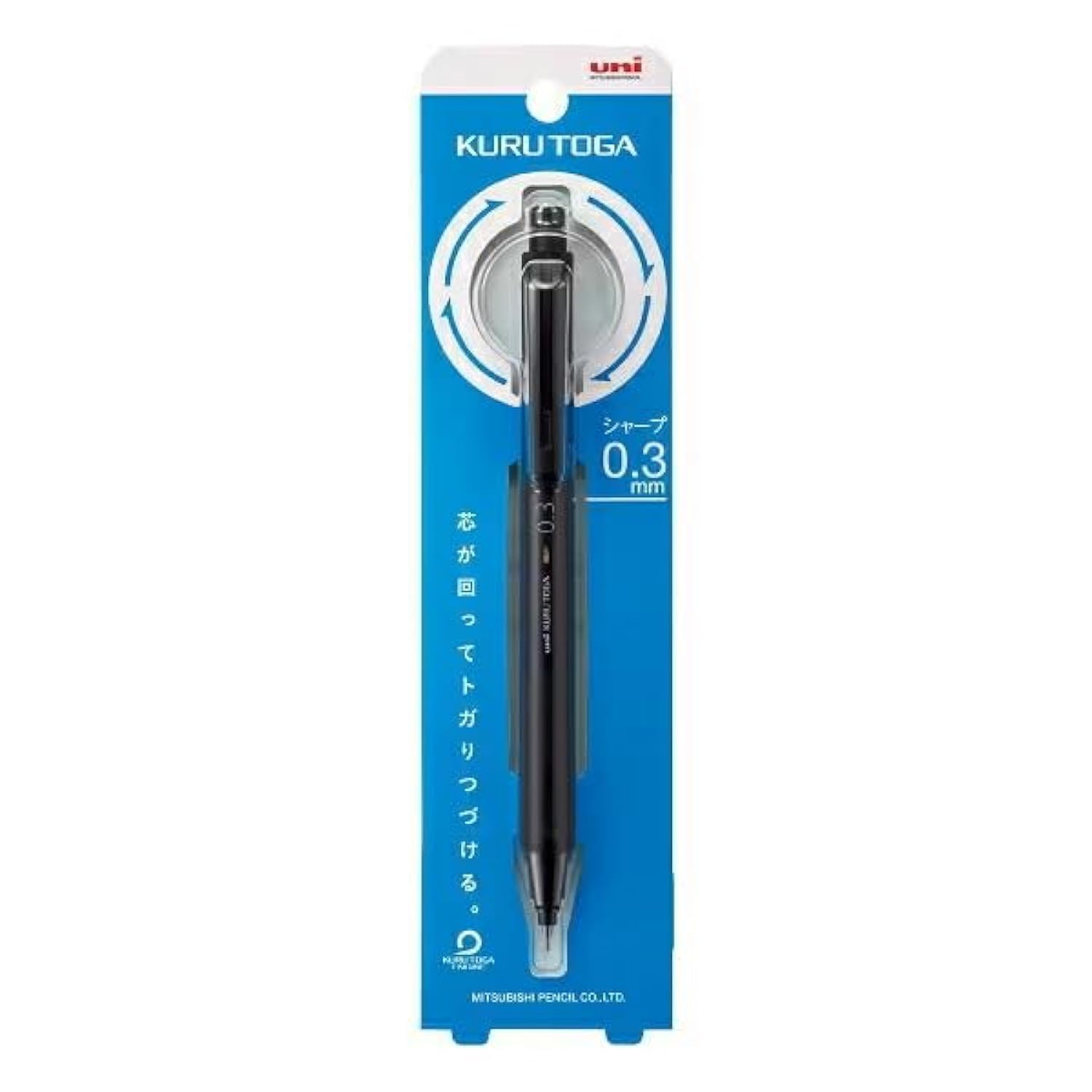 uni Kuru Toga KS Mechanical Pencil | 0.3 mm | Black [M3-KS]